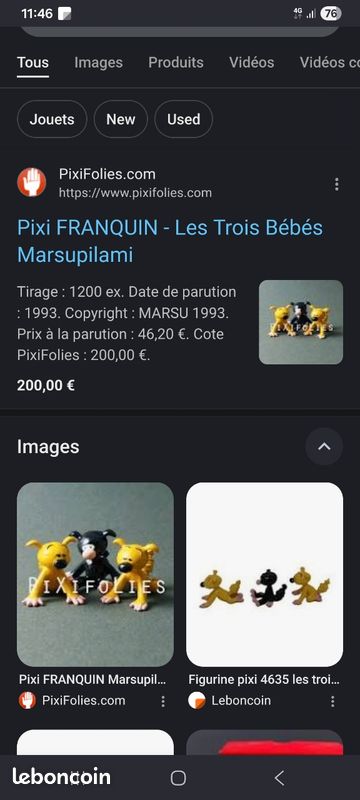 Pixi FRANQUIN Marsupilami La Marsupilamie