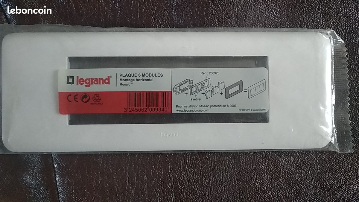Plaque 6 module Legrand (image 1)