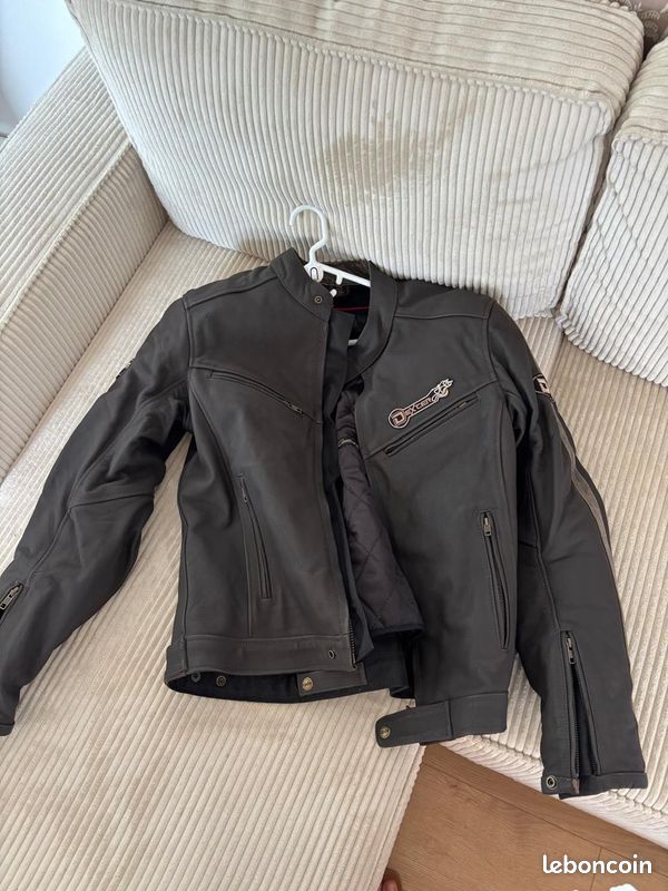 Blouson moto DXR D63 CE Taille M Brown Marron (image 1)