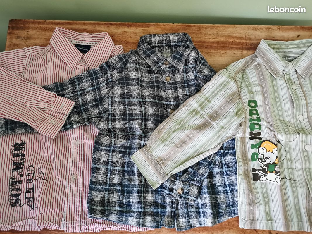Lot de 3 chemises manches longues taille 3 ans (image 1)