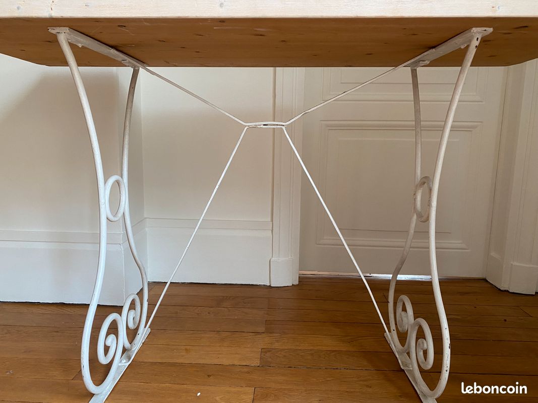 Table pied ancien feronnerie (image 5)
