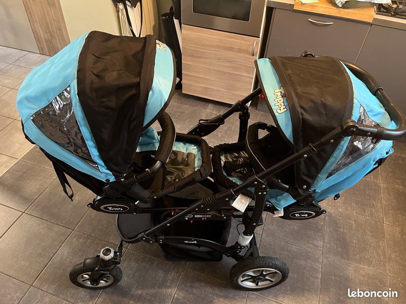Poussette triple Trippy premium avec assises et accessoires