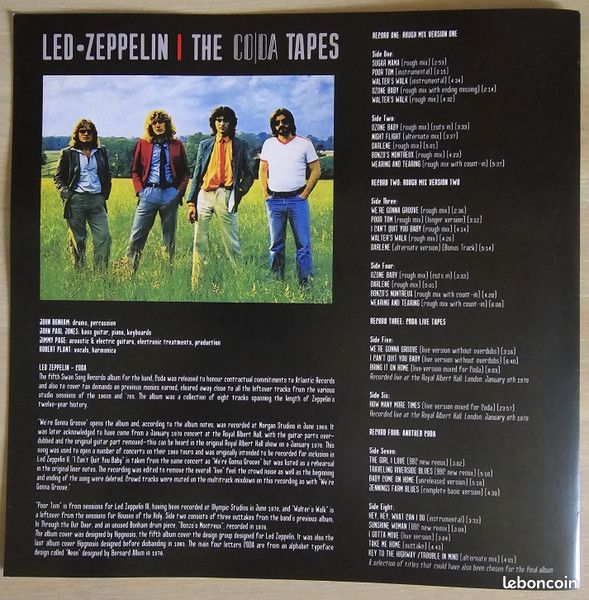 (Rare Coffret 4xLPs) Led Zeppelin "The Coda Tapes" - Edition Numérotée (300 copies) - Vinyles de Couleur (image 8)