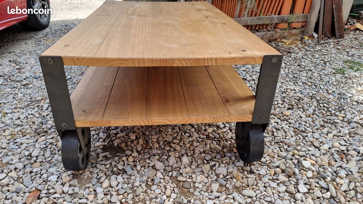 Table salon Bois/Métal (image 3)