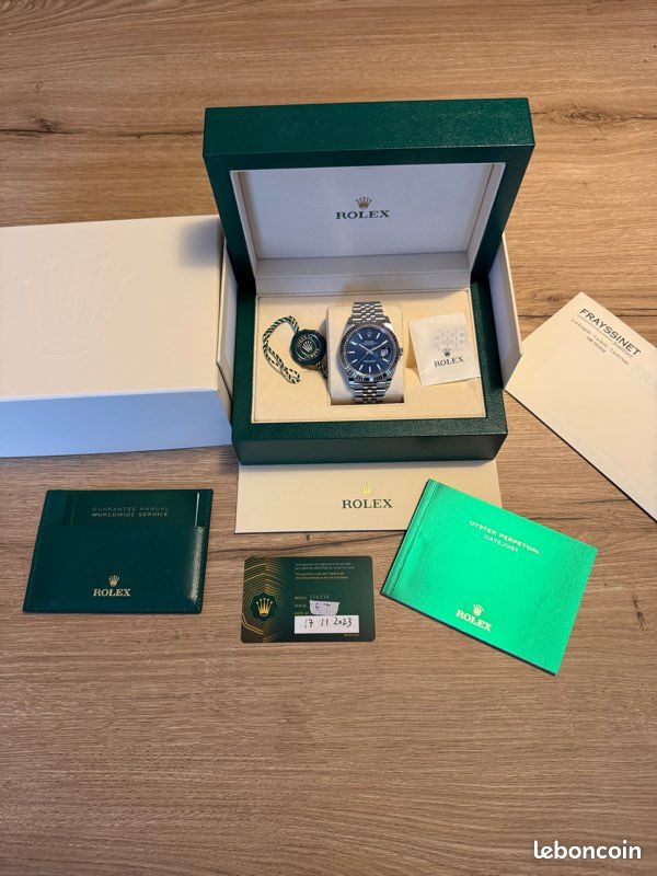 Rolelex Datejust 41 – Réf. 126334 – Cadran bleu – Jubilee – Full Set 2023 (image 1)