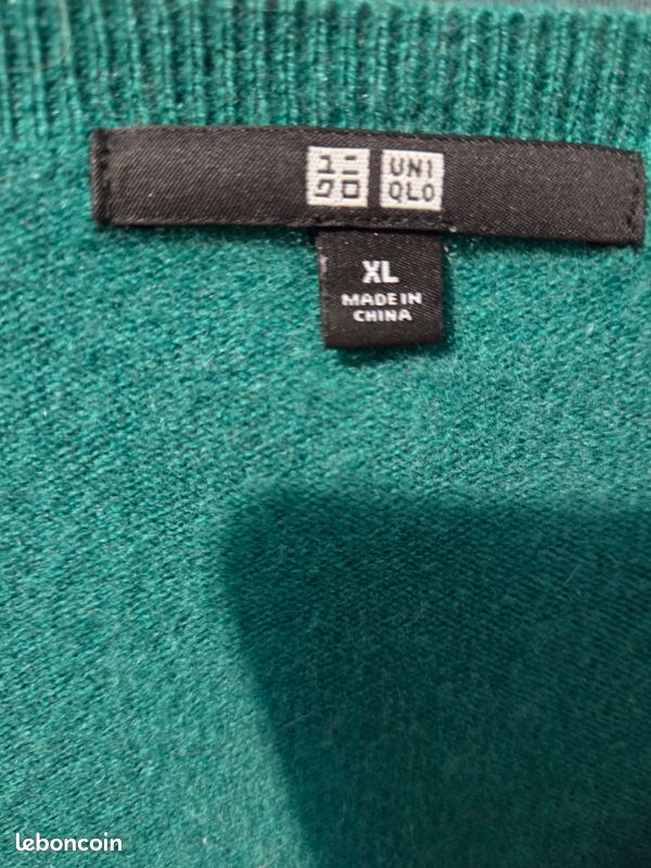 Pull vert Uniqlo 100% cachemire taille L femme (D'occasion) à