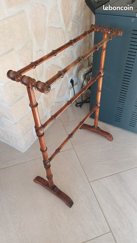 Portemanteau en Faux Bambou en Fonte, 1900s en vente sur