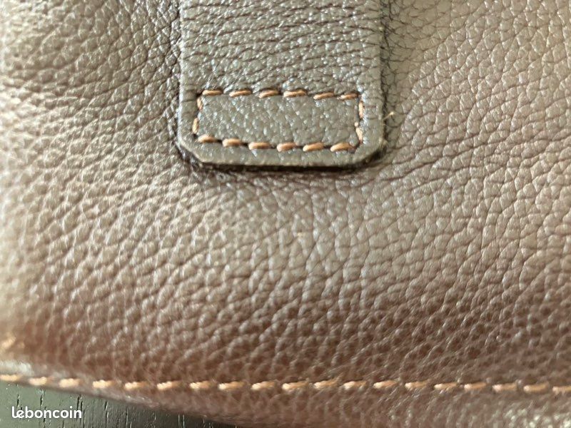 Pochette cuir LONGCHAMP café (image 3)