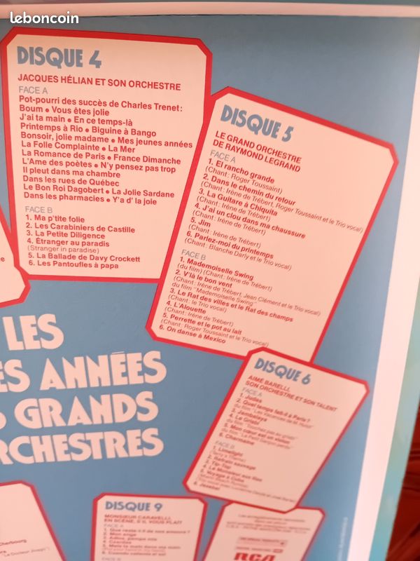 Coffret 9 vinyles 33 tours les belles années des grands Orchestres (image 4)