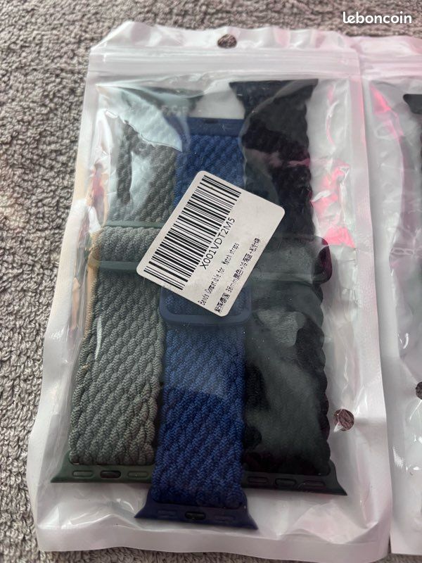 Lot de bracelets montre nylon tressé – Neufs sous emballage (image 3)