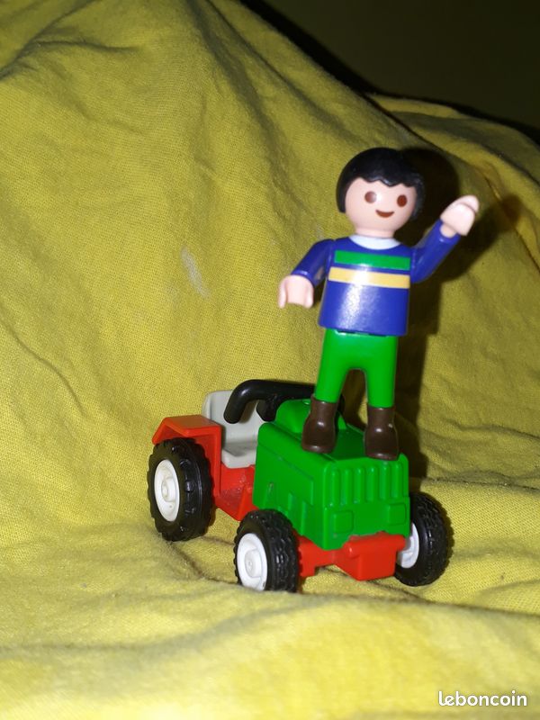 LOT Playmobil mini tracteur jouet enfant ferme agriculteur paysan famille zoo animaux lot (image 2)