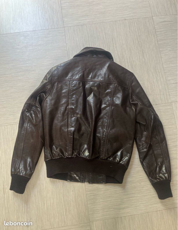 Veste en cuir marron (image 3)