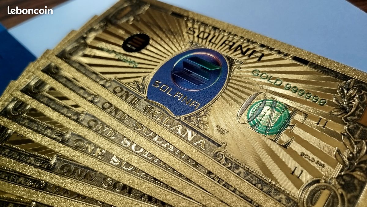 Lot de 10 billets collection Solana 1 Sol or Crypto - Collection