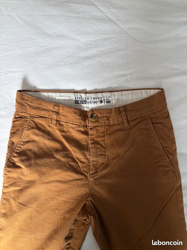 Pantalon chino camel homme/ado (image 1)