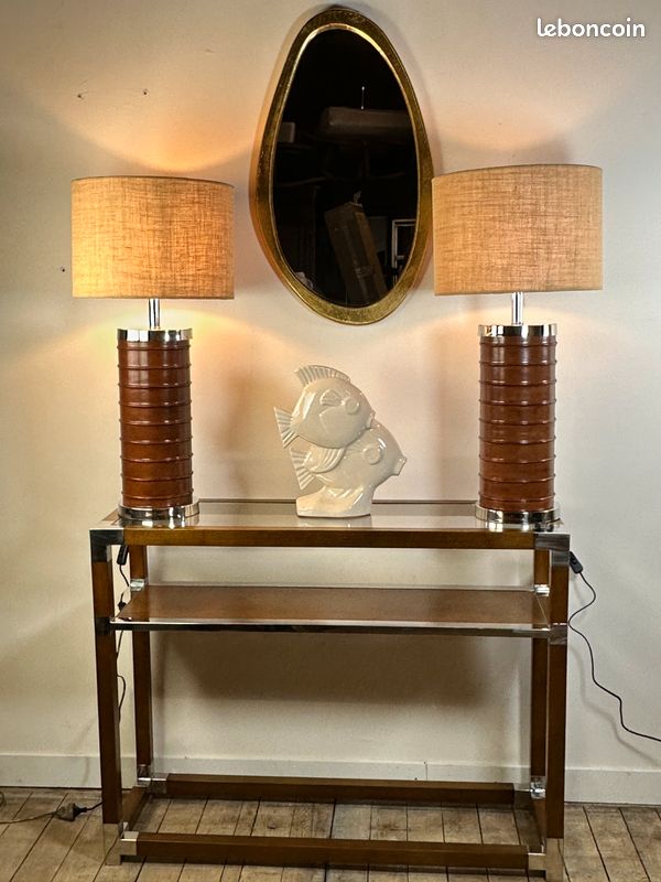 Console en bois et alu chromé (image 5)