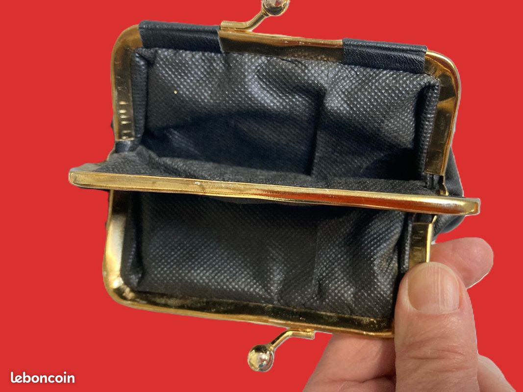 Porte monnaie femme système clic clac noir Accessoires Bagagerie