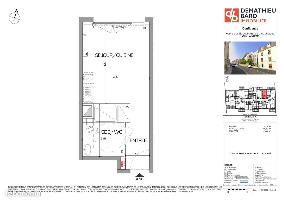 Appartement a louer metz - 1 pièce(s) - 23 m2 - Surfyn
