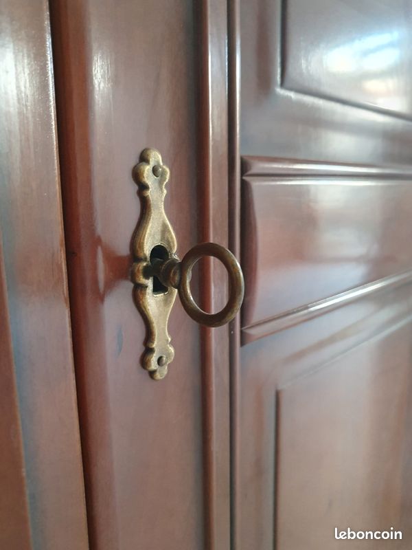 Armoire penderie Louis Philippe en merisier (image 6)