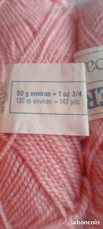 Lot 5 Pelotes Laine Grosse Tweed Rosé Beige – 100g, France, Idéal Tricot/crochet