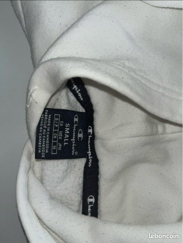 Pull blanc champion (image 5)