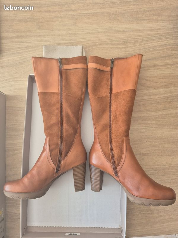 Bottes hautes marron tamaris taille 38 (image 2)