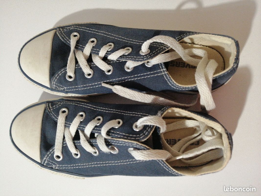 Chaussures Converse Fille Bleu Baskets Montantes Converse All Star