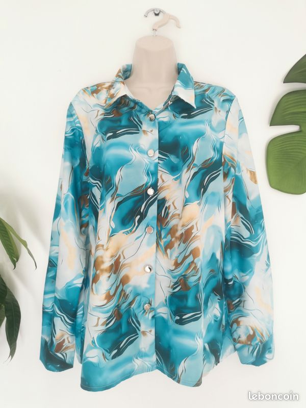 STREET-ONE Chemisier style tunique pour femmes en Turquoise - BAMIKA