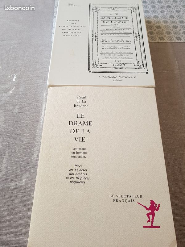 Le drame de la vie contenant un homme tout entier /Restiff de La Bretonne (image 1)