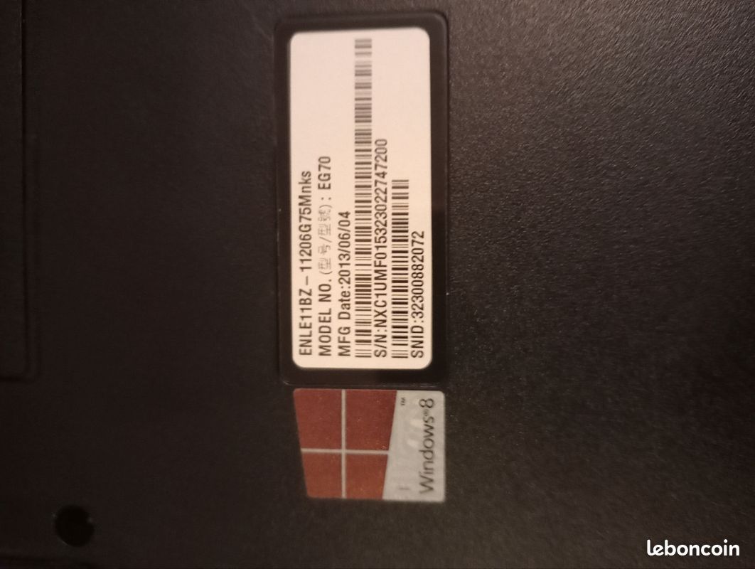 Rack de disque dur pc portable Packard-Bell EG70 année 2013 - Accessoires informatique