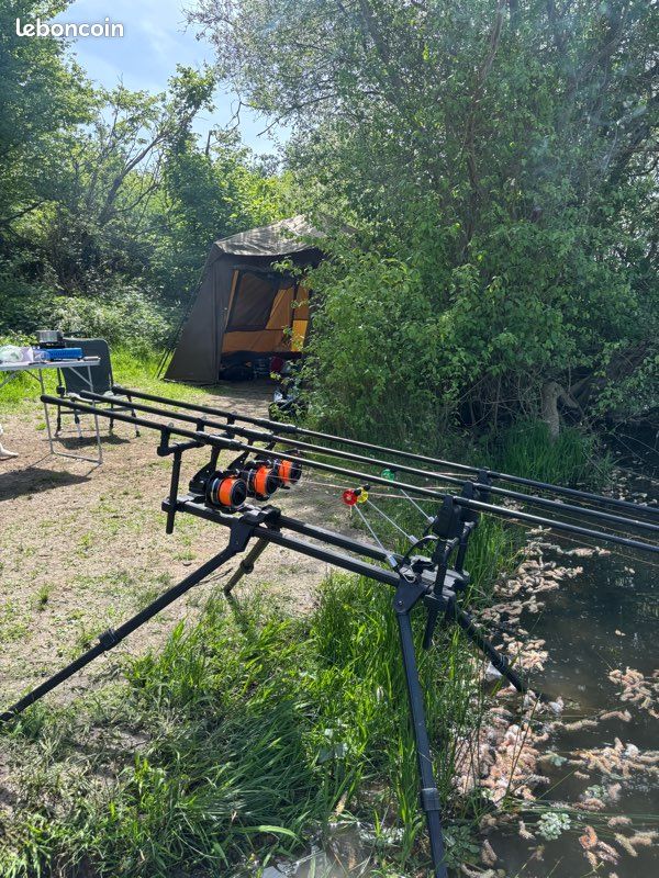 CAIONPLE Pique De Pêche Extensible 50-100 Cm Acier Inoxydable - Support Réglable Canne à Pêche Carpe Avec Pointe Conique Pour Alarme Morsure