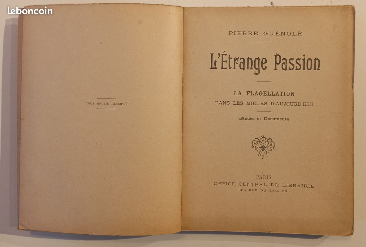 L'étrange passion. La flagellation dans les moeurs d'aujourd'hui. 1904. Pierre Guénolé (image 1)