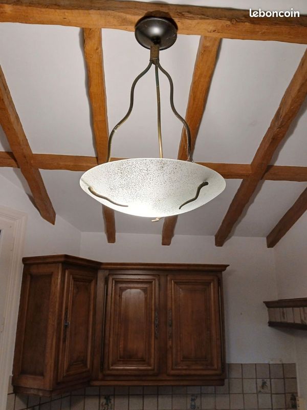 Suspension design verre dépoli forme coupole SOLANA