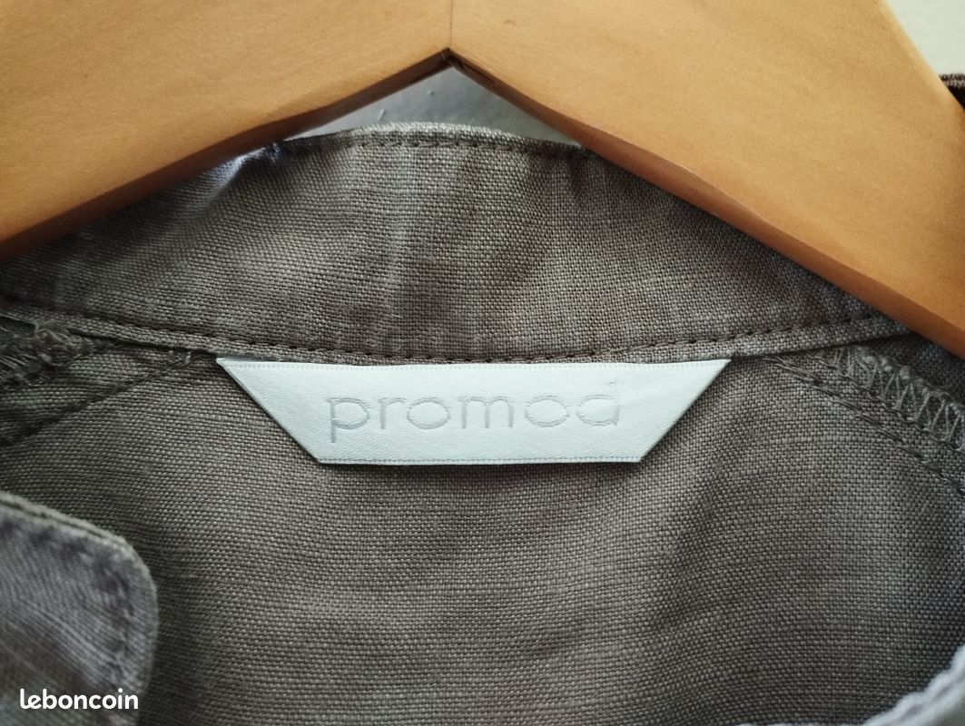 Tunique PROMOD Grise En Voile - Taille 38, Neuve Sans étiquettes, Parfaite Pour Un Look élégant