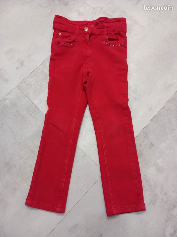 Pantalon rouge fille ans Vêtements