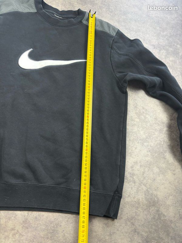 Pull Nike noir coupe big logo brodé solo swoosh - S (image 7)