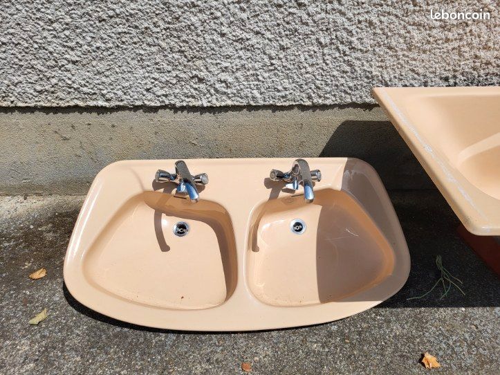 Ensemble Salle de Bains Faïence (Baignoire, lavabo Double, bidet) (image 2)