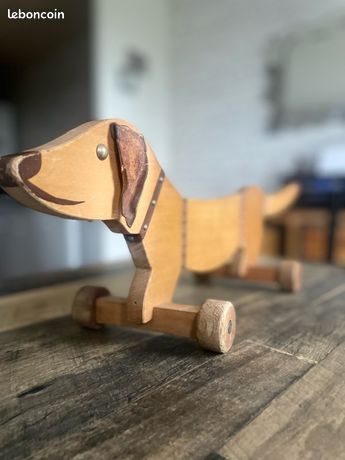 Jouet à Pousser et à Tirer, Marcher le Long Chiot en Bois à Tirer Marcher un Long Chiot Jouet à Tirer en Bois pour Marcher Tout-Petits Jouet à Pousser et à Tirer, Marcher le Long Chiot en Bois à Tirer Marcher un Long Chiot Jouet à Tirer en Bois pour Marcher Tout-Petits