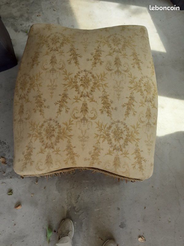 Tabouret-pouf vintage (image 1)