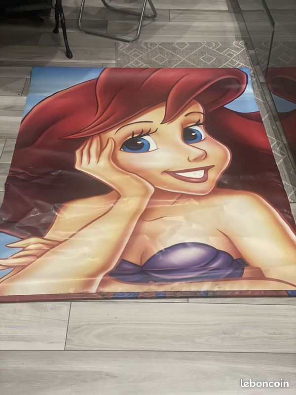 Lot de 2 affiches de film de bannière « la petite sirène » (image 1)