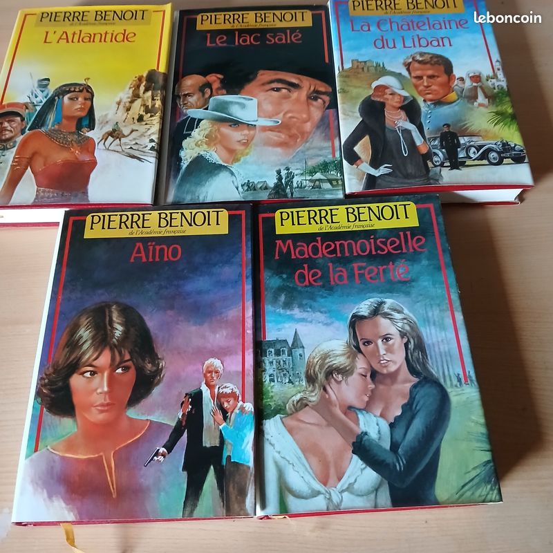Lot de 5 livres de Pierre BENOIT,L'atlantide, le lac salé, la chatelaine du Liban, Aîno, Mademoiselle de la Ferté (image 1)