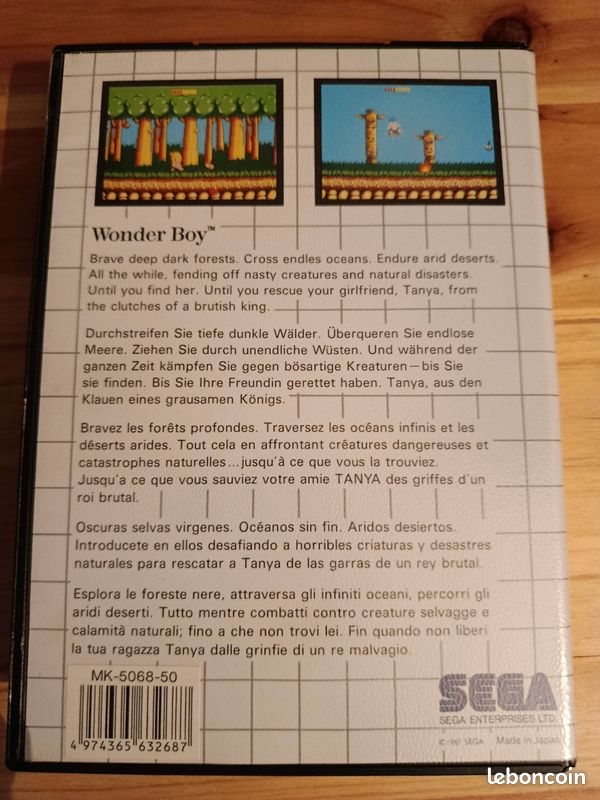Wonder Boy The Mega Cartridge Sega Master System (image 3)