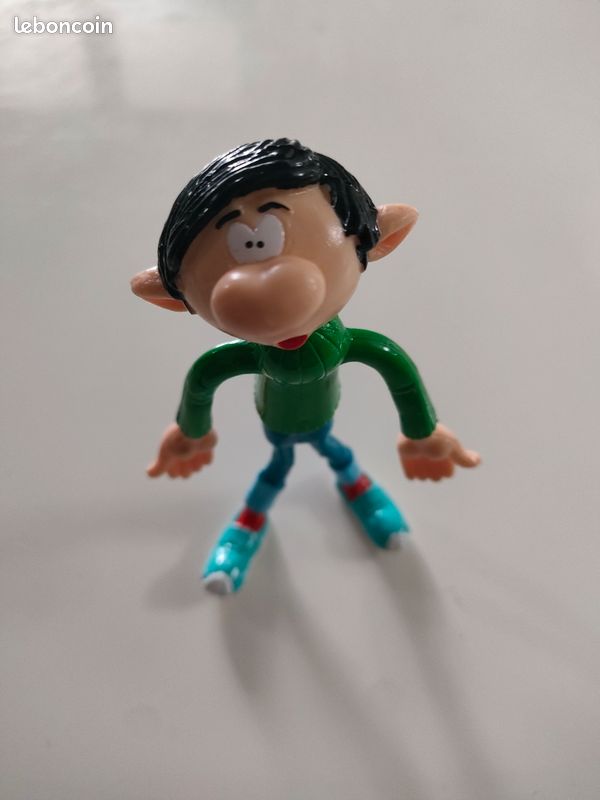 Plastoy Gaston Lagaffe Figurine Gaston fatigué sur carton fragile - Résine - 12 cm
