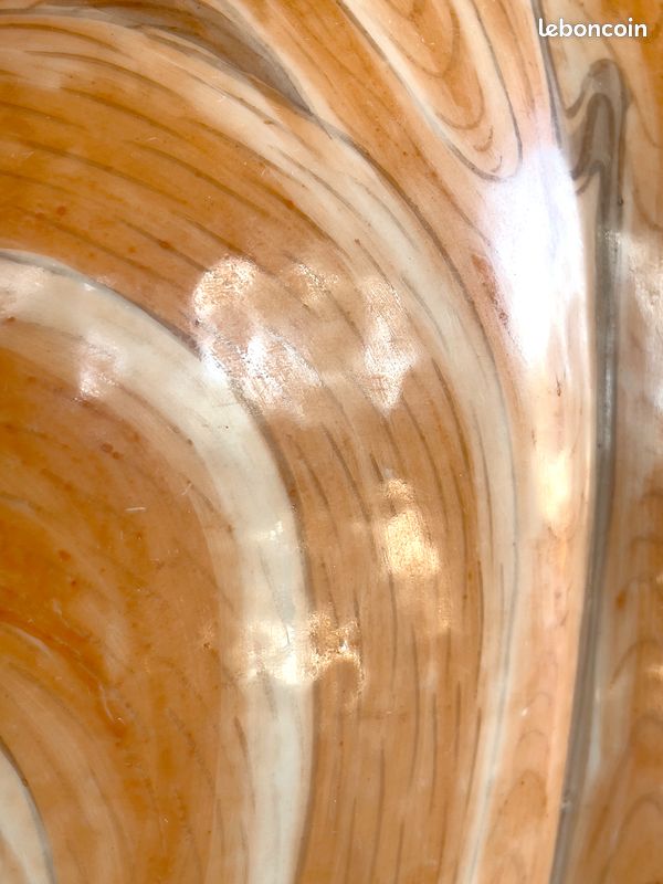Grand double vase joint en porcelaine chinoise en style faux-bois circa 1910 (image 8)