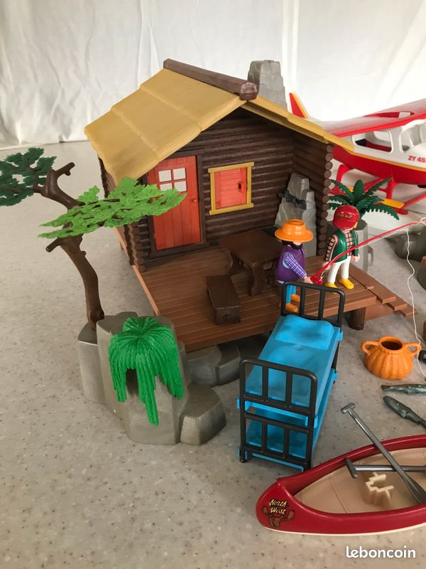 PLAYMOBIL PIÈCES VINTAGE mur cabane du pêcheur porte fenêtre 3826 EUR 5,00 - FR
