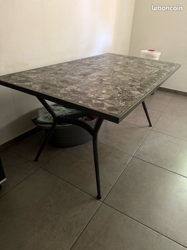 Table d’extérieur, table jardin pierre véritable (image 3)