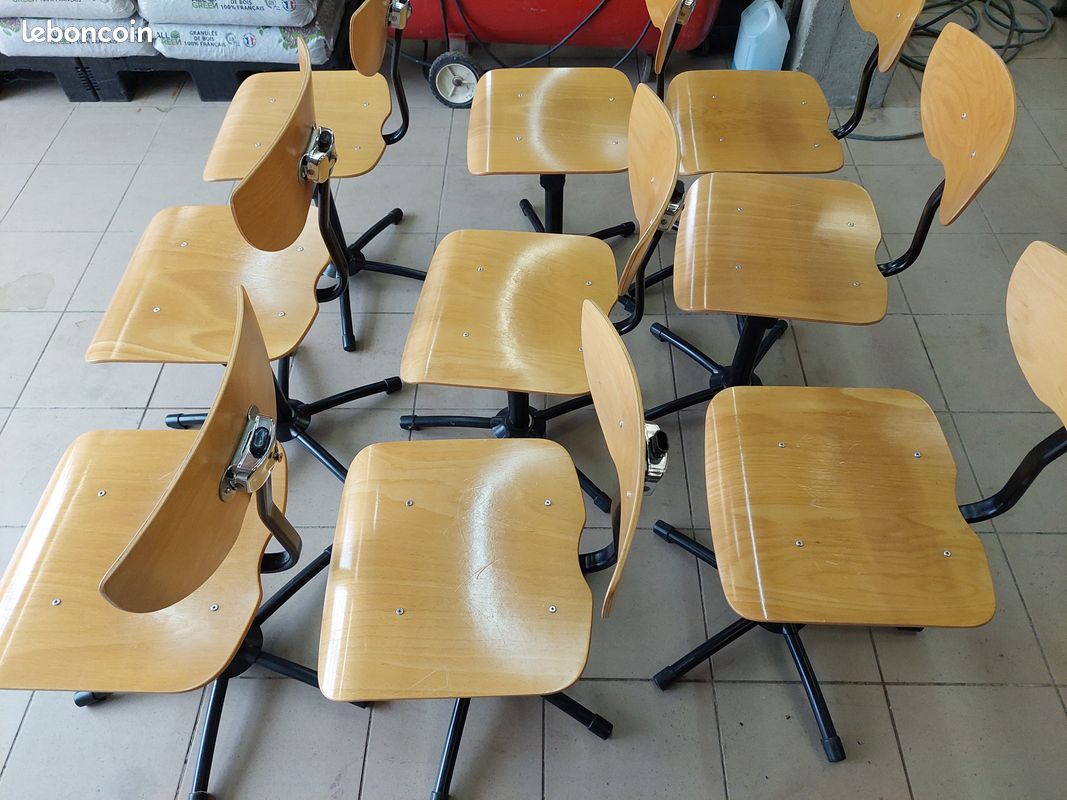Chaises d'Atelier réglables en hauteur (lot de 9 chaises) (image 3)