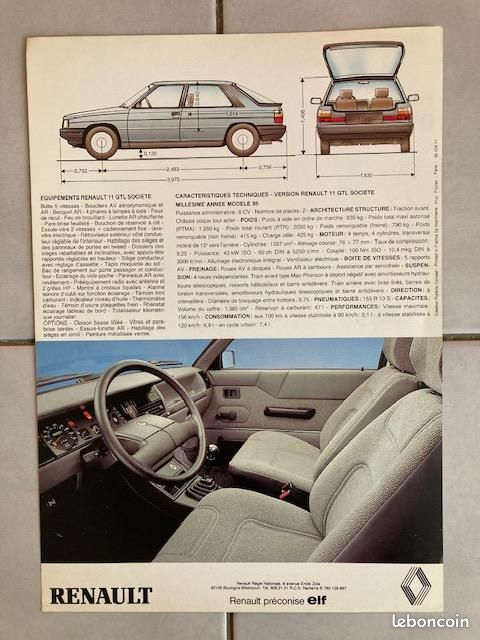 Revue Technique Automobile Renault 11 (R11) - TC, GTC, TL, GTL, GTS, TSE - Occasion Bon état