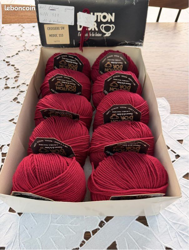 31 Fagots De Laine Readicut 100% Pure Laine - Couleur Rouge/bordeaux - Antimites