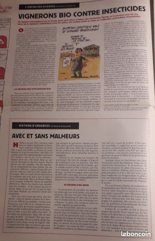 Charlie Hebdo n°1193 (03/06/2015) - Vignerons contre Insecticides / Le Cinéma Français a peur de son Ombre (image 2)