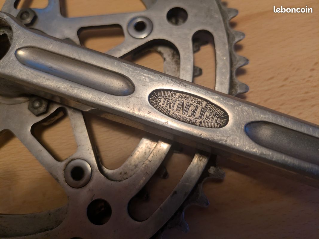 Pédalier Stronglight 49D 52/42 – Vélo Vintage Route Années 70 – France